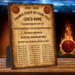 Namen van geweldige Basketball Coach Gift Ideas Pl Fotoplaat