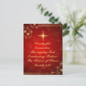 Namen van God Bijbel Verse Isaiah 9:6, Kerstmis Feestdagenkaart (Staand voorkant)