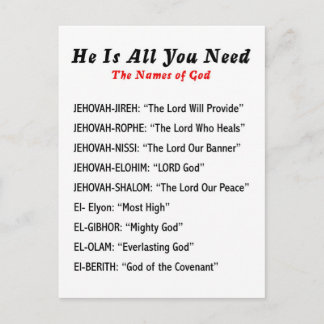 Namen van God Briefkaart