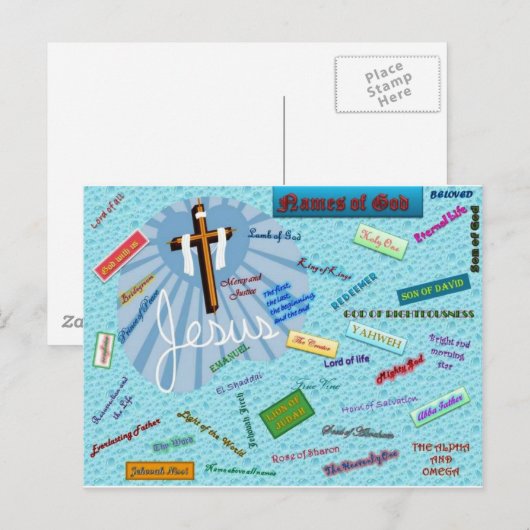 Namen van God Briefkaart (Voorkant / Achterkant)