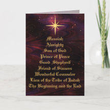 NAMEN VAN GOD - Christelijke kerstKaart