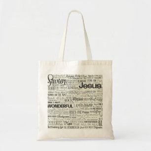 Namen van God Christelijke Religieuze Tekst Typogr Tote Bag
