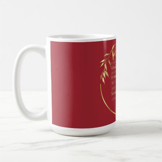 Namen van God Coffee Mok (rood/goud) (Links)