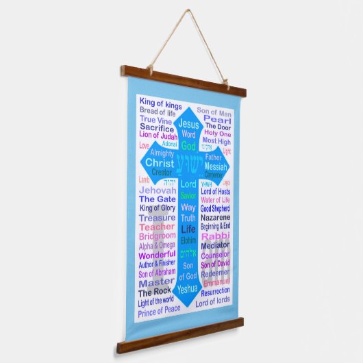 Namen van God en Jezus Hangend Wandkleed (Gebogen)