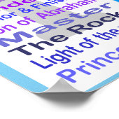 Namen van God en Jezus Poster (Hoek)