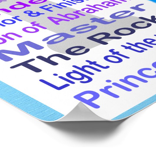 Namen van God en Jezus Poster (Hoek)