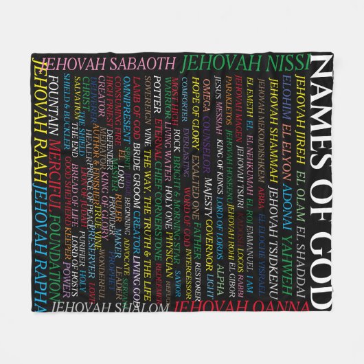 NAMEN VAN GOD FLEECE DEKEN (Voorkant (Horizontaal))