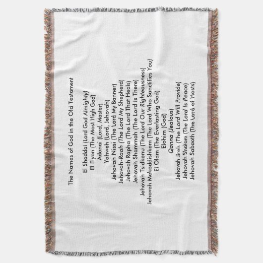 Namen van God in het Oude Testament Drow Blanket Deken (Voorkant Verticaal)