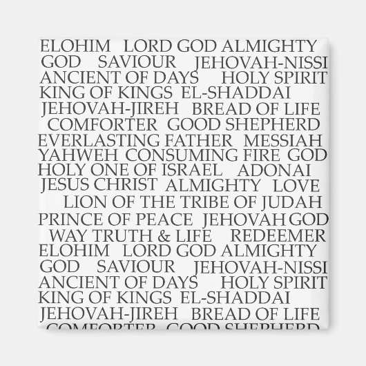 NAMEN VAN GOD MAGNEET (Voorkant)