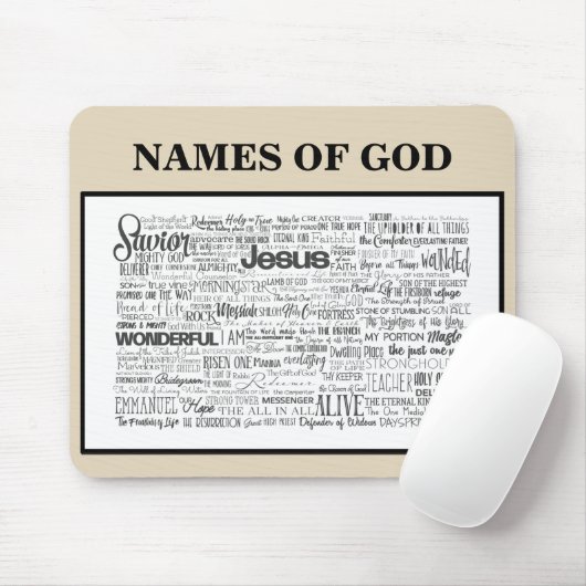 Namen van God op Tan Mousepad Muismat (Met muis)