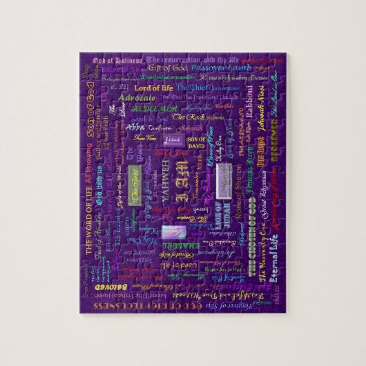 namen van God puzzel met tin Legpuzzel (Verticaal)