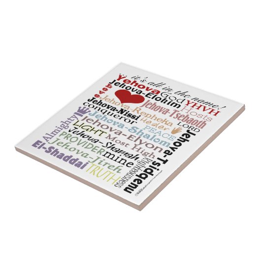 Namen van God-Subway Art Tegeltje (Zijkant)