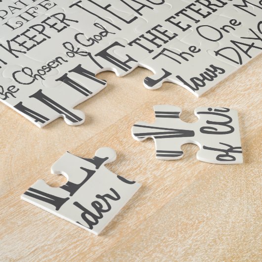 Namen van God Text Typografie Legpuzzel (Zijkant)