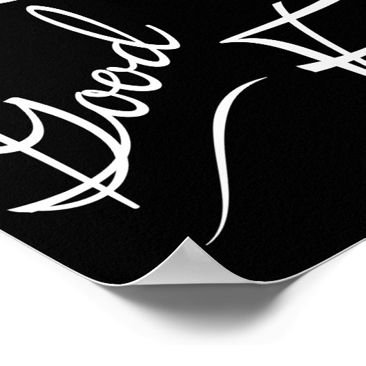 Namen van God uit de Bijbel in Zwart-wit Poster (Hoek)