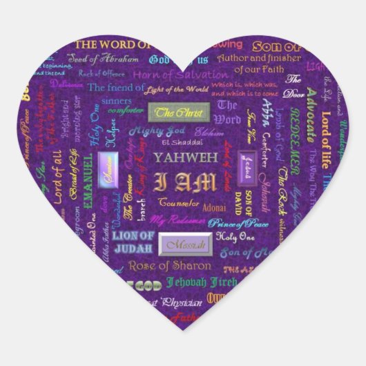 namen van Gods hart stickers (Voorkant)