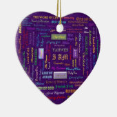namen van Gods hartsversiering Keramisch Ornament (Rechts)
