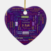 namen van Gods hartsversiering Keramisch Ornament (Achterkant)