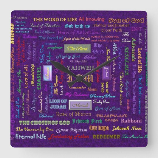 namen van Gods muur klok (Voorkant)