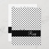 Namen van het Monogram van de Stippen van het huwe RSVP Kaartje (Voorkant / Achterkant)