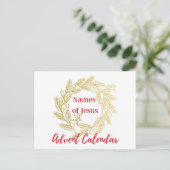 Namen van Jesus Advent Calendar Hoesje Briefkaart (Staand voorkant)