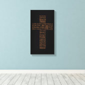 Namen van Jesus Cross Canvas Afdruk (Insitu (Houten vloer))