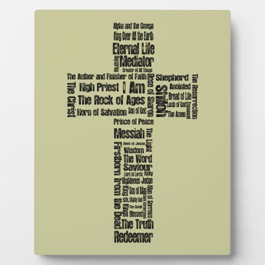 Namen van Jesus Cross Fotoplaat (Voorkant)