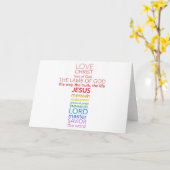 Namen van Jesus Cross Kaart (Gele Bloem)