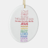 Namen van Jesus Cross Keramisch Ornament (Rechts)
