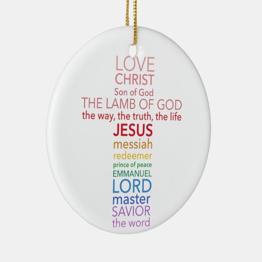 Namen van Jesus Cross Keramisch Ornament (Rechts)