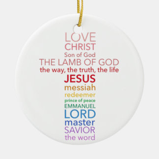 Namen van Jesus Cross Keramisch Ornament