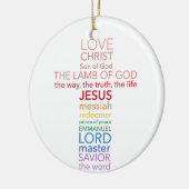 Namen van Jesus Cross Keramisch Ornament (Links)