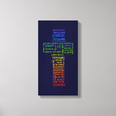 Namen van Jesus Cross (Regenboog) Canvas Afdruk (Voorkant)