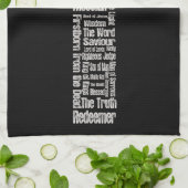 Namen van Jesus Cross Theedoek (Gevouwen)