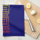 Namen van Jesus Cross Theedoek (Quarter Fold)