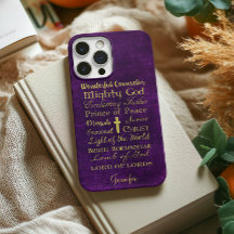 Namen van Jesus Paarse telefoonhoesje