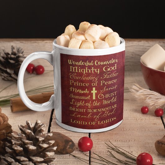 Namen van Jesus Red gepersonaliseerde mok