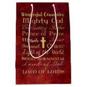 Namen van Jesus Red Gift Bag Medium Cadeauzakje (Voorkant)