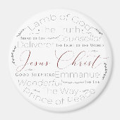 Namen van Jesus Script Typography Magnet (Voorkant)
