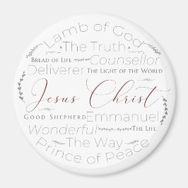 Namen van Jesus Script Typography Magnet