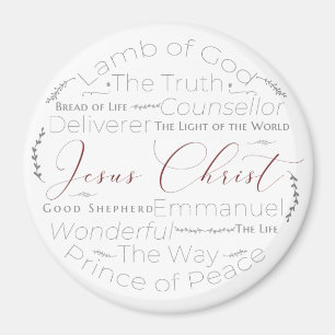 Namen van Jesus Script Typography Magnet