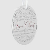 Namen van Jesus Script Typography Ornament (voorkant)