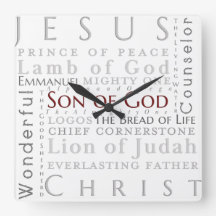 Namen van Jesus Typography Clock