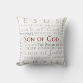 Namen van Jesus Typography Pillow Kussen (Voorkant)
