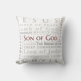 Namen van Jesus Typography Pillow Kussen