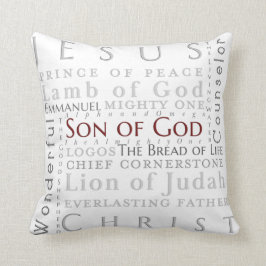 Namen van Jesus Typography Pillow Kussen