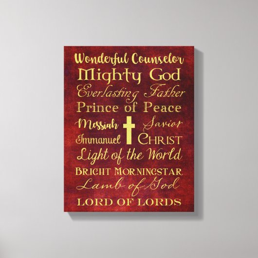 Namen van Jesus Wrapped Canvas Print (Voorkant)