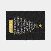 Namen van Jezus Christelijk Geloof Kerstboom Chri Fleece Deken (Voorkant (Horizontaal))