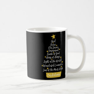 Namen van Jezus Christelijk Geloof Kerstboom Chri Koffiemok