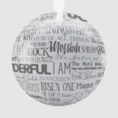 Namen van Jezus Christelijke kerstversiering Ornament (achterkant)