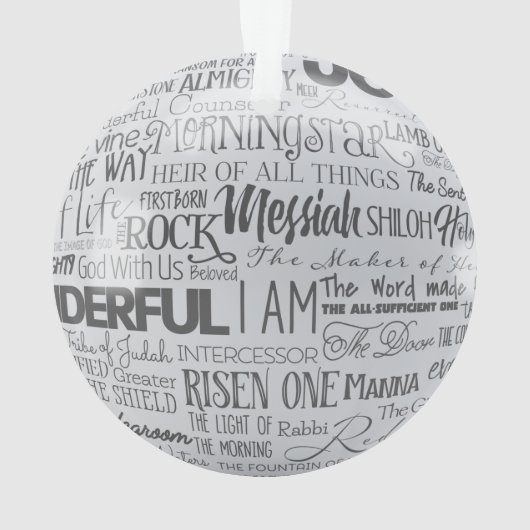 Namen van Jezus Christelijke kerstversiering Ornament (achterkant)